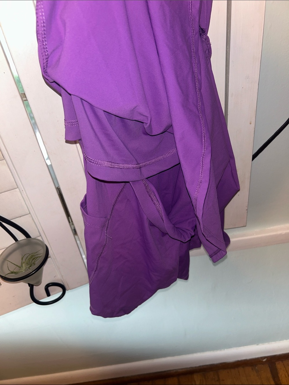 HALARA Backless Fit & Flare Dress in Plum - Picture 6 of 7